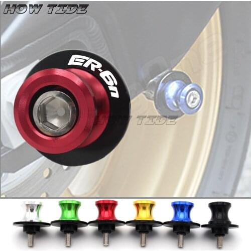 Motorcycle CNC Aluminum Swingarm Spools slider 10mm stand Screws For Kawasaki ER-6N ER6N ER 6N 2009-2016