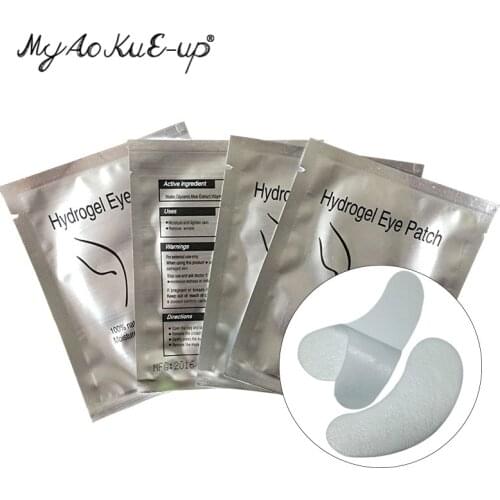 Eye Pad 50pairs Eyelashes Hydrogel Eyepatches Extension Grafted Eyelashes Eye Mask Surface Smooth Thin Eyelashes Isolation Pad