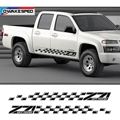 OFF ROAD Stripes Car Door Side Skirt Sticker For Chevrolet COLORADO Z71 Sport Styling Auto Body Vinyl Decals