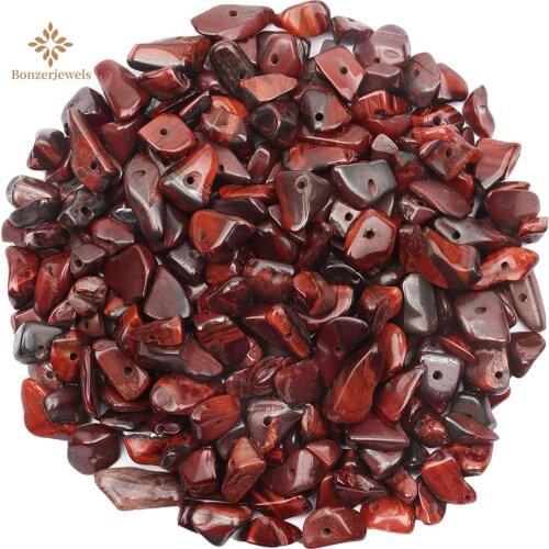 Irregular Freeform Natural Chip Gravel Beads Red Tiger Eye Stone Beads For Jewelry Making Diy Bracelet