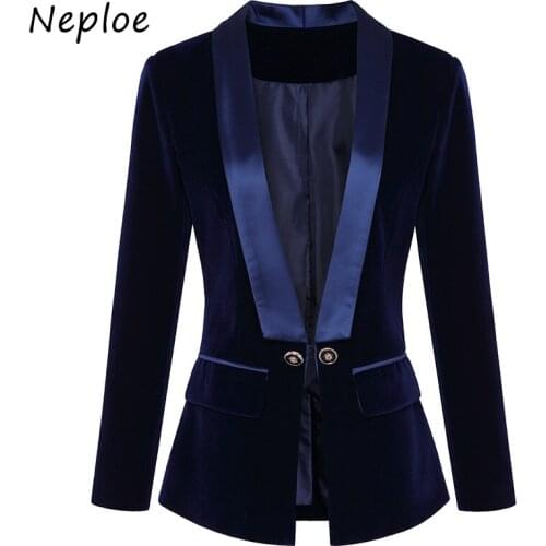 Женские бархатные пиджаки Neploe China At AliExpress