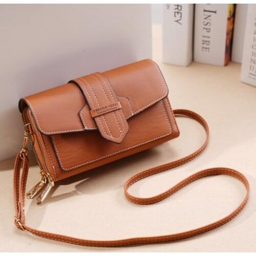 New England Style Womens Bag PU Leather Sewing Thread Lady Shoulder Crossbody Bag Daily Travel Female Multifunction Tide Bag