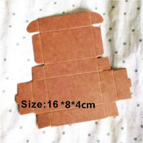 Wholesale 1000PCS/LOT Size 16*8*4cm Kraft Paper Box Free Print 1 Color LOGO Paper Gift Box