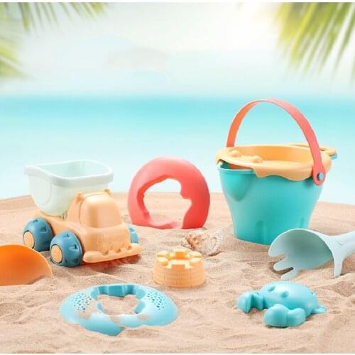 Beach Toys For Kids 5-17pcs Baby Beach Game Toys Children Sandbox Set Kit Summer Toys for Beach Play Sand Water Game Play Cart