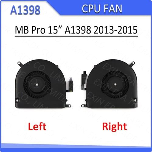 Full Test Original A1398 Left Right CPU Cooling Fan for Apple MacBook Pro Retina 15" A1398 Late 2013 Mid 2014 2015 Year