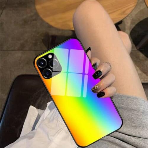 Rainbow Pride Flag Phone Case Glass Phone Case For iphone 12 11 Pro Max XS XR X 8 7 Plus SE2 Case