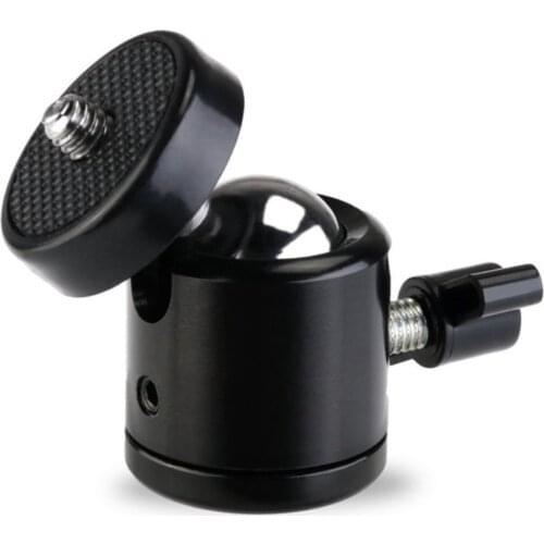 Adjustable Mini Ball Head Ballhead 1/4 Tripod Screw Head Hot Shoe Mount Adapter for DSLR Sport Camera Camcorder LED Video Light