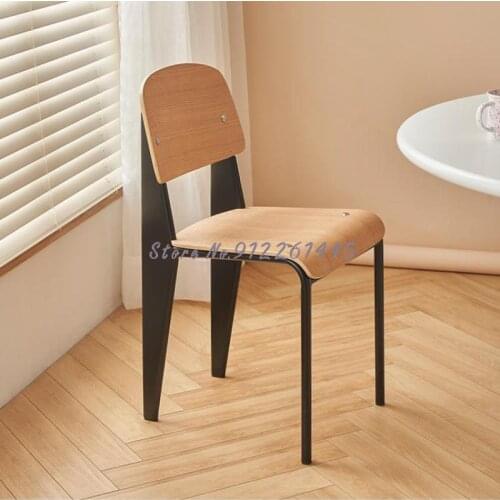 Nordic Dining Chair Retro Wrought Iron Standard Designer Student Desk Coffee Shop Simple Milk Tea Shop Backrest Chair