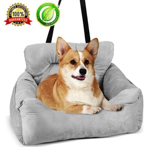 Pet Car Carrier Bag Dog Car Seat Cover Pad with Safety Belt for Car Rear Back Seat Basket Travel Cat Puppy Bag Safe Carry House