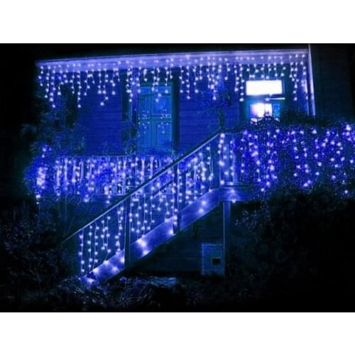 Christmas Lights Outdoor Decoration 3.5m Droop 0.4-0.6m Led Curtain Icicle String Lights New Year Wedding Party Garland Light
