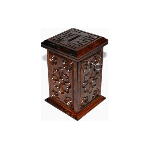 Piggy bank is made of walnut carving, Quality, Durable, Healthy walnut wood. You can protect it with the traditional lock system