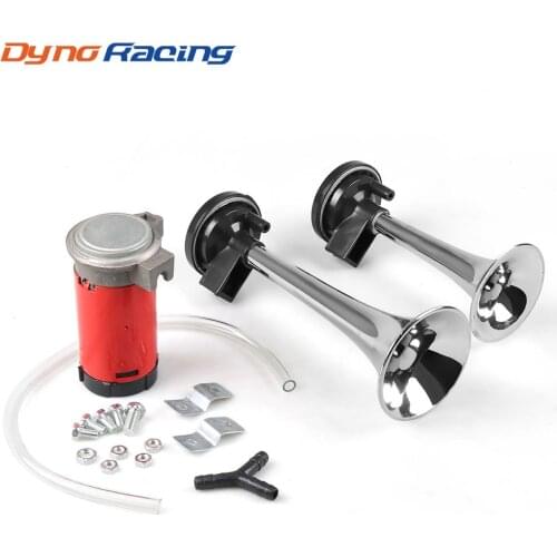 Universal 115dB Loud Car Air Horn 12V 450 Hertz Dual Trumpet Compressor Bocina for Trucks Cars Automobiles Ultra Loud