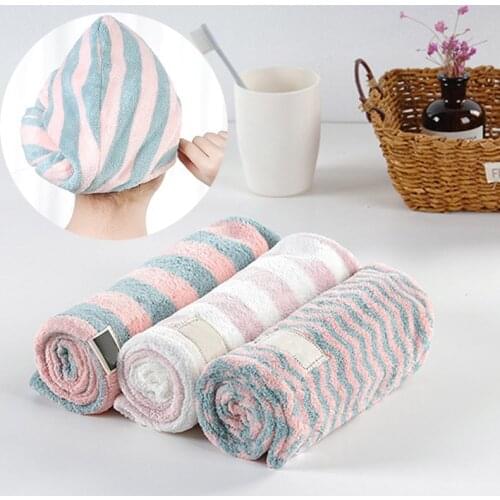 Hair Wrapped Towels Quickly Dry 1Pcs Portable Bathroom Accessories Dry Hair Hat Shower Cap Microfiber Hair Turban Super Absorben