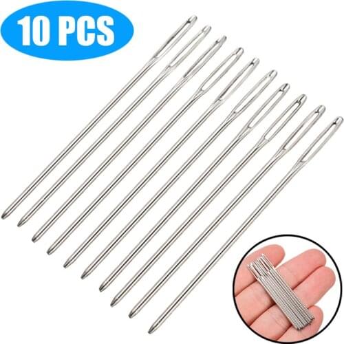 10pcs 5cm Length Tapestry Darning Needle 1cm Pinhole Large Eye Embroidery Needles For Sewing Bees Crafts Tools