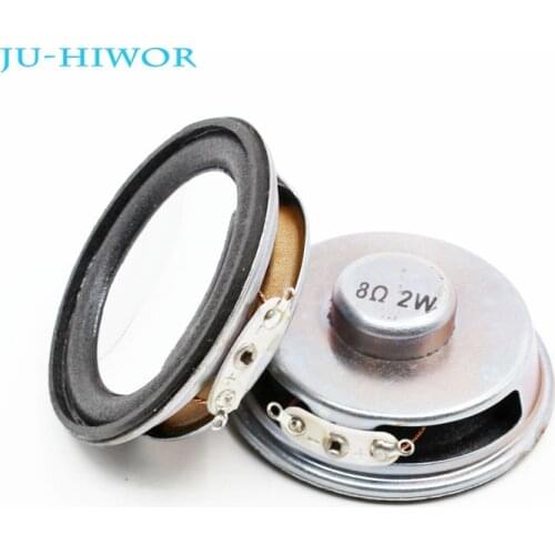 2pcs 8R 2W Loudspeaker 50MM Diameter Internal Magnetic 18MM Speaker Magnetic 20MM Thickness Silver Bright