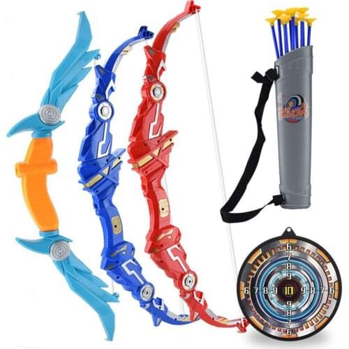 2020 Child Boy Shooting Simulation Bow and Arrow Set Toy Foldable Parent-child Interaction Outdoor Role Playing Birthday Gift