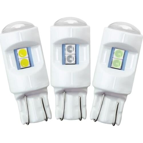 2X 3030 6 SMD 12V LED For T10 W5W 194 Car Led Bulb Canbus Ceramic Shell Wedge Side Parking Lamp Dome License Plate Lights Diode