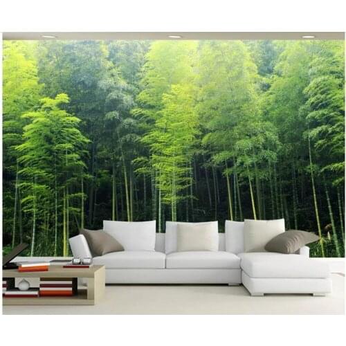 3d photo wallpaper custom mural Chinese style fresh bamboo TV sofa background wall decor living room wallpaper for walls 3 d