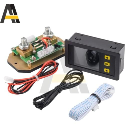 1.8-inch Color Screen Voltammeter Monitors Current Meter Battery Charge Coulomb/Capacity Power Tester 100A-500A VA7510