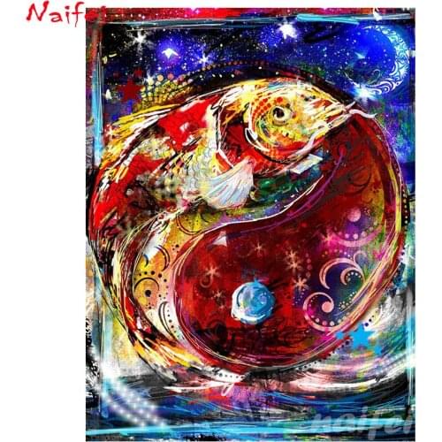 5d Diamond Painting Full Square/Round Drill Cross Stitch Diy Diamond Embroidery Bagua map yin yang fish Mosaic Home Decor