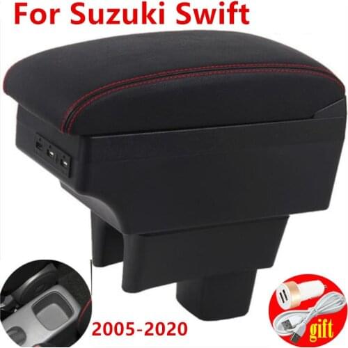 For Suzuki Swift armrest box car center console armrest box with USB 2005-2020 2006 2007 2009 2010 2011 2012 2014 2016 2018