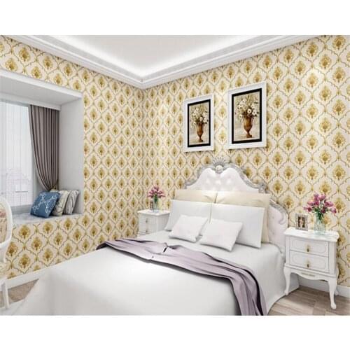 Beibehang Three-dimensional relief luxury European bedroom nonwoven wallpaper living room sofa background wall papers home decor