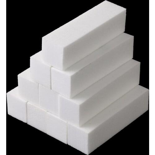 10Pcs/Pack White Nail File Block Nail Polisher Sanding Nail Art Buffer Polishing Blocks Manicure Tools Nail Beauty Accessories