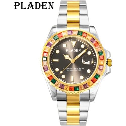 PLADEN Fashion Men Watches Luxury Chronograph Sport Male Wrist Watch Stainless Steel Waterproof Quartz Clock Relogio Masculino