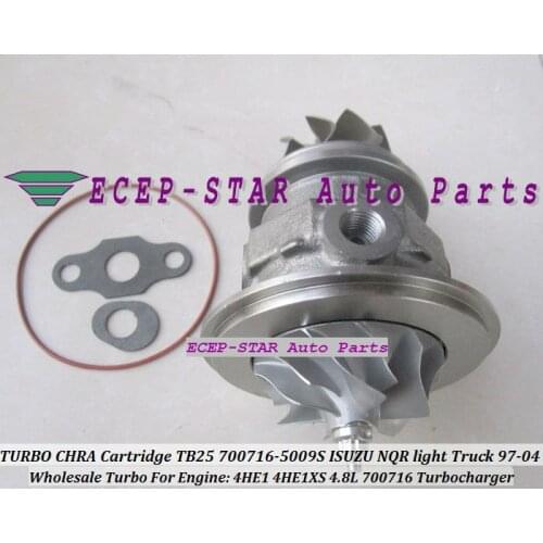Turbo CHRA Cartridge GT25 700716 700716-0003 700716-0006 8972089661 For ISUZU NPR NQR NKR light Truck 1997-04 4HE1-T 4HE1XS 4.8L