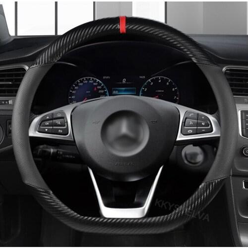 Leather Car Steering-wheels Cover 37 38cm 15" for Mercedes-Benz GLK GLE GLS GL ML GLC Class GLK260 GLC200 LG350 ML300 GL3320 GLS