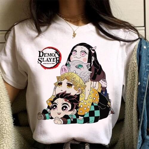 Hot Demon Slayer Kimetsu No Yaib T Shirt Tshirt Kawaii Harajuku T-shirt Clothes Top Tee