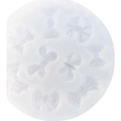 Mini 3D Bow Shape Epoxy Resin UV Glue Crafts Silicone Mold Creative DIY Art Pendant Brooch Jewelry Tool Manual Gift Accessory