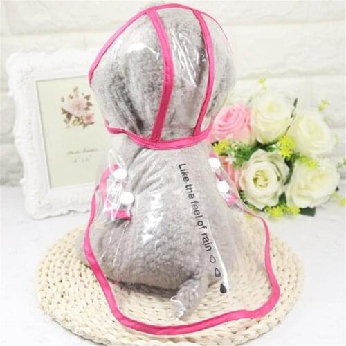 Fashion Dog Raincoat Cats Pet Clothes Transparent Rain Coat Hoody Waterproof Pets Outdoor Raincoats Small Dogs Clothing XS-2XL