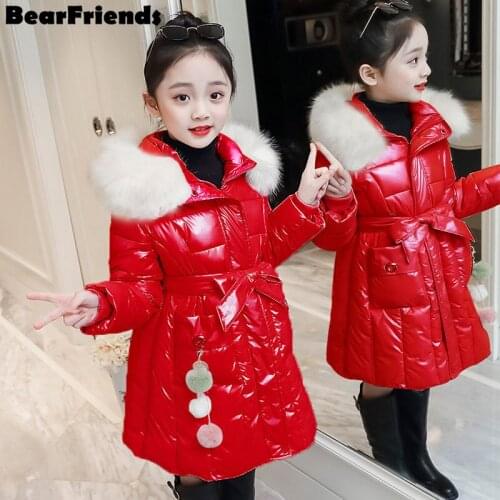 New fashion Girl clothes Winter Jacket Warm Clothing Thick Parkas Children snowsuit Kids Hooded coat Snow Wear Outerwear 3-15Yrs