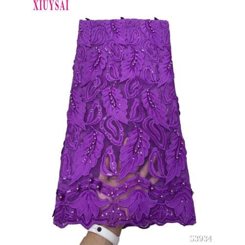 Latest African Cord Lace Fabric 2021 High Quality Lace Guipure Cord Water Soluble Lace For Wedding Sewing SL1888