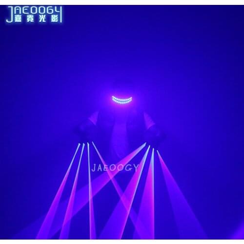 New 2020 blue Laser Gloves High Quality Glowing Clothing Accessories Bar DJ Dancing Lights Fluorescent Props Christmas Party