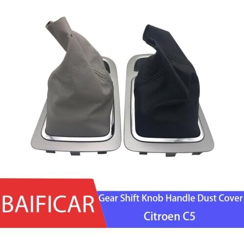 Baificar Brand New Gear Shift Knob Handle Dust Cover Leather Case For Citroen C5