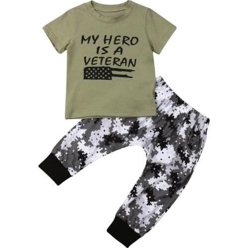 Toddler Boy Clothes 2Pcs Newborn Kids Baby Boy Cotton Tops T-shirt Pants Legging Outfits Clothes