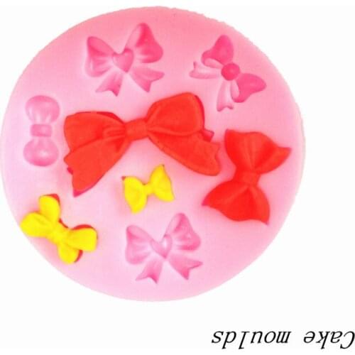 Wholesale Silicone mold RS057 Mini Bow tie shape Clay mold Decoration Fondant cake mold