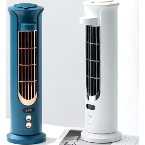 Potable USB Water Cooling Fan Desktop Cooling Fan Desktop USB Air Cooling Fan with Digital Display for Home Office Camp