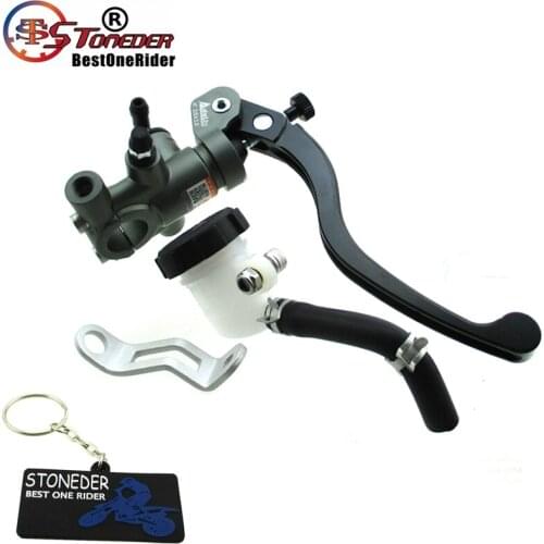STONEDER Aluminum Black Right Adelin Brake Master Cylinder Hydraulic 16x18mm Piston For Motorcycle Motor Bike