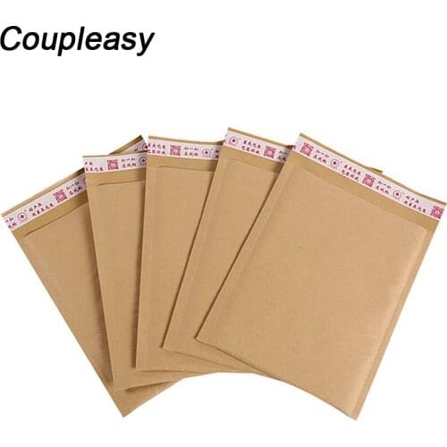 30Pcs 7 Sizes Kraft Paper Bubble Envelopes Bags Shockproof Bubble Mailers Padded Shipping Envelope With Bubble Mailing Bag