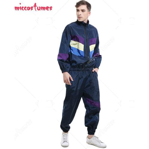 Shell Suit 80s Vintage Sportswear Retro Fashion Tracksuits Costume Outfits for Men and Women