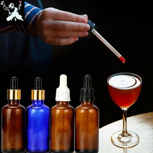 50ml Glass Spray Bitter Dropper Bottle E Liquid Frosted Black Glass Dropper Bottle With Child Proof Bar Tool