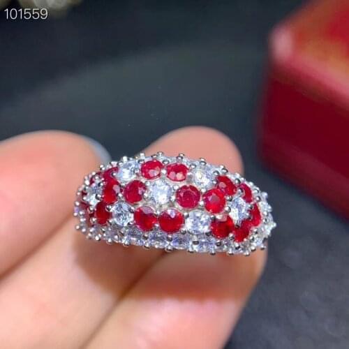 Natural And Real Ruby ring Free shipping ruby 925 sterling silver Fine handworked jewelry Finger rings Gem