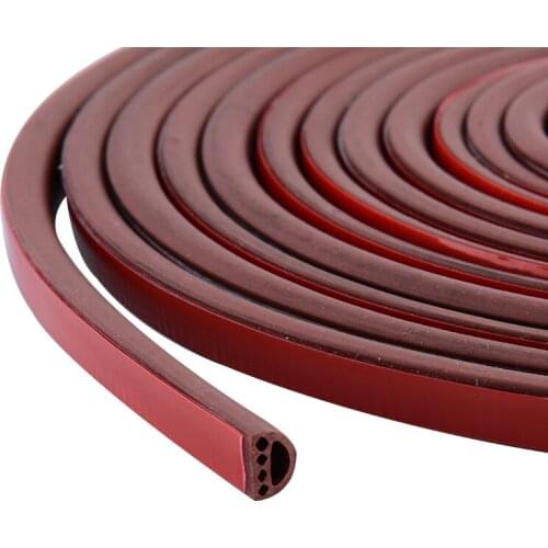 6m D type silicone rubber door sealing strip window sound insulated strip self-adhesive tape window insulation seal