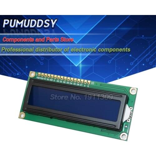 1PCS 5V lcd 1602 blue screen Character LCD Display Module Blue Blacklight New and white code new