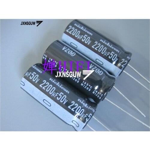 10PCS NICHICON VZ 50V2200UF 16X35MM 2200UF 50V Foot distance 7.5MM original audio electrolytic capacitor 2200uF/50V