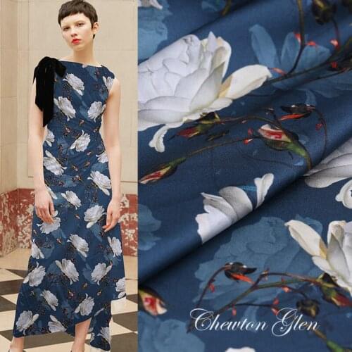108cm wide printed chinese silk fabric 19 mm digital inkjet silk stretch satin cloth shirt dress fabric wholesale silk cloth