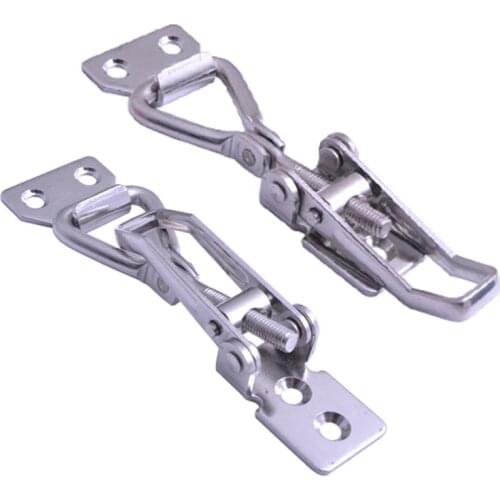 2Pcs Blue Zinc-Plated Adjustable Toggle Latch Max Load 60KG Catch Lock Speed Clamp Bolt With 2 Mounting Holes Box Buckle Latch